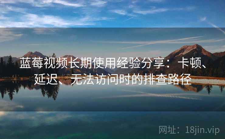 蓝莓视频长期使用经验分享：卡顿、延迟、无法访问时的排查路径