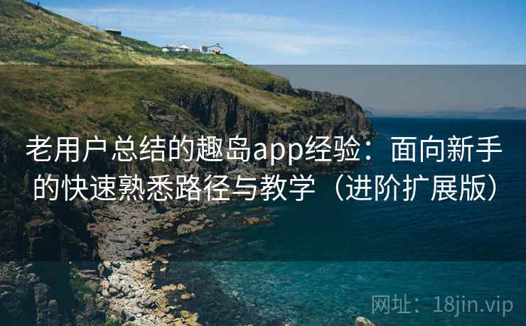 老用户总结的趣岛app经验：面向新手的快速熟悉路径与教学（进阶扩展版）
