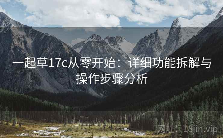 一起草17c从零开始：详细功能拆解与操作步骤分析