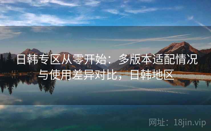 日韩专区从零开始：多版本适配情况与使用差异对比，日韩地区