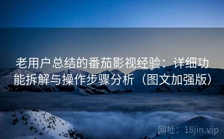 老用户总结的番茄影视经验：详细功能拆解与操作步骤分析（图文加强版）