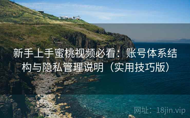 新手上手蜜桃视频必看：账号体系结构与隐私管理说明（实用技巧版）