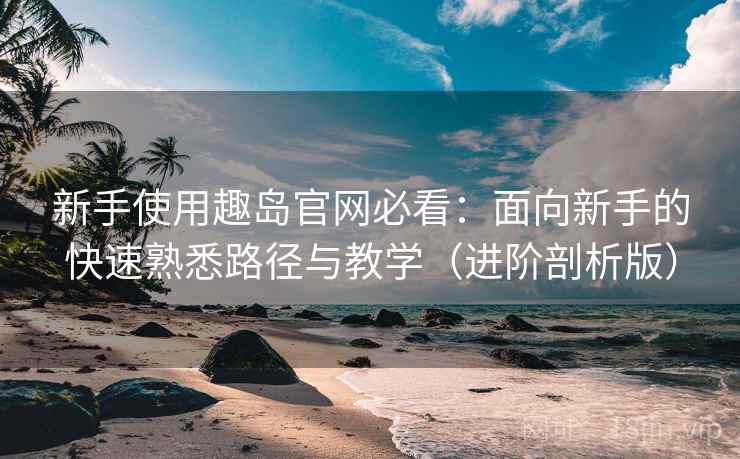 新手使用趣岛官网必看：面向新手的快速熟悉路径与教学（进阶剖析版）
